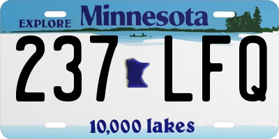 MN license plate 237LFQ