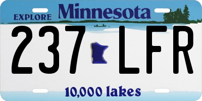MN license plate 237LFR