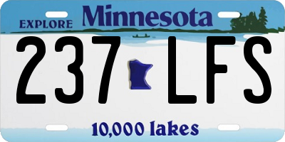 MN license plate 237LFS