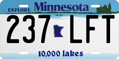MN license plate 237LFT
