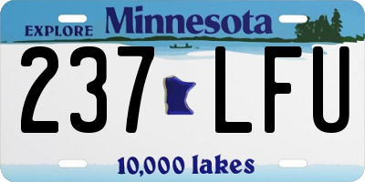 MN license plate 237LFU