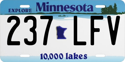 MN license plate 237LFV