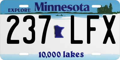 MN license plate 237LFX