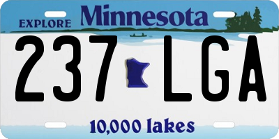 MN license plate 237LGA
