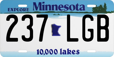 MN license plate 237LGB