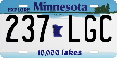 MN license plate 237LGC