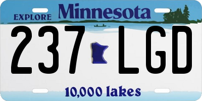 MN license plate 237LGD