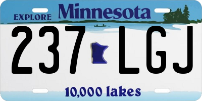 MN license plate 237LGJ