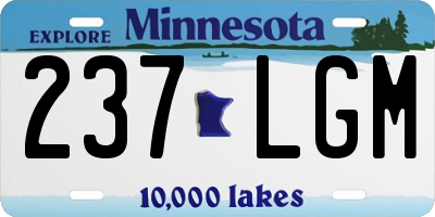 MN license plate 237LGM
