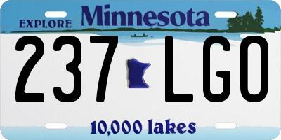 MN license plate 237LGO