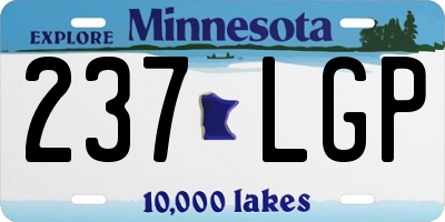 MN license plate 237LGP
