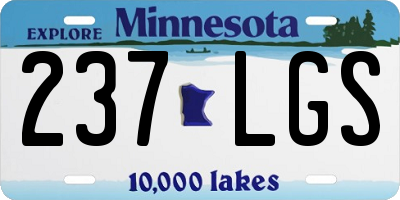 MN license plate 237LGS