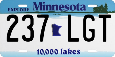 MN license plate 237LGT