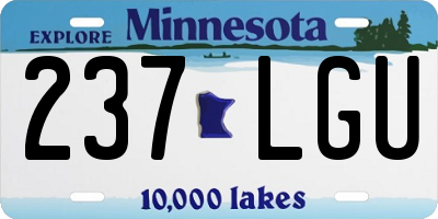 MN license plate 237LGU