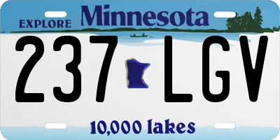 MN license plate 237LGV