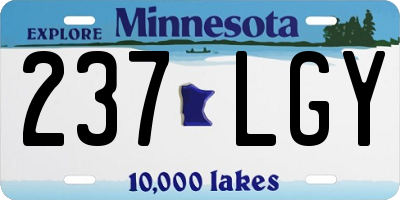 MN license plate 237LGY