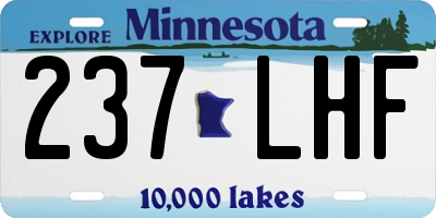 MN license plate 237LHF