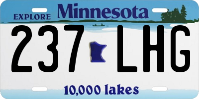 MN license plate 237LHG