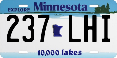 MN license plate 237LHI