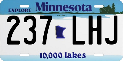 MN license plate 237LHJ