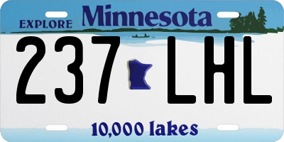 MN license plate 237LHL