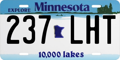 MN license plate 237LHT