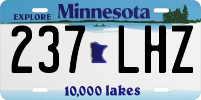 MN license plate 237LHZ