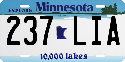 MN license plate 237LIA