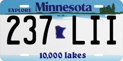 MN license plate 237LII