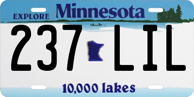 MN license plate 237LIL