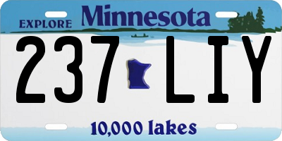MN license plate 237LIY