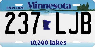 MN license plate 237LJB