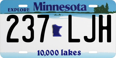 MN license plate 237LJH