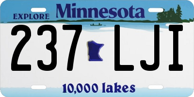 MN license plate 237LJI