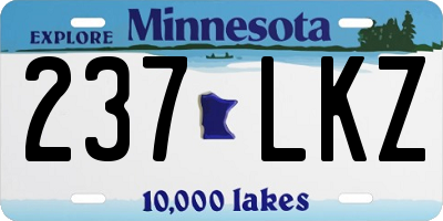 MN license plate 237LKZ