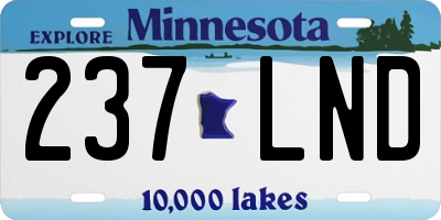 MN license plate 237LND