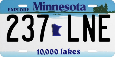 MN license plate 237LNE