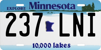 MN license plate 237LNI