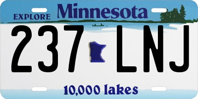 MN license plate 237LNJ