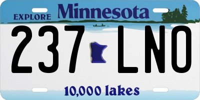 MN license plate 237LNO