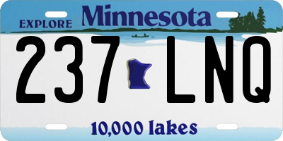 MN license plate 237LNQ