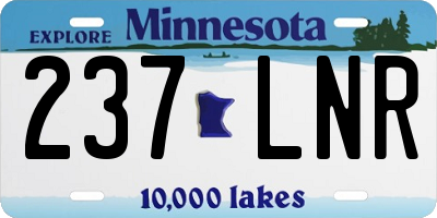 MN license plate 237LNR
