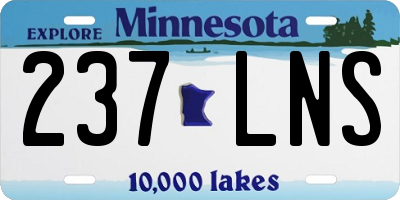 MN license plate 237LNS
