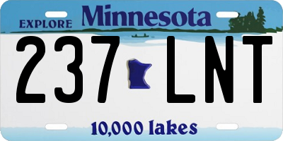 MN license plate 237LNT