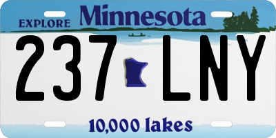 MN license plate 237LNY