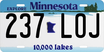 MN license plate 237LOJ