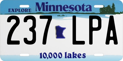 MN license plate 237LPA