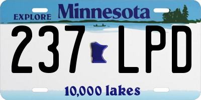 MN license plate 237LPD