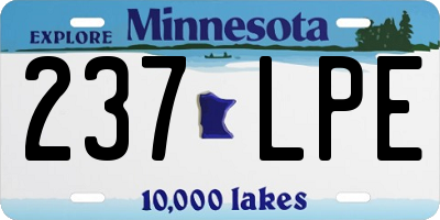 MN license plate 237LPE