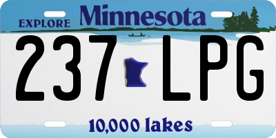 MN license plate 237LPG